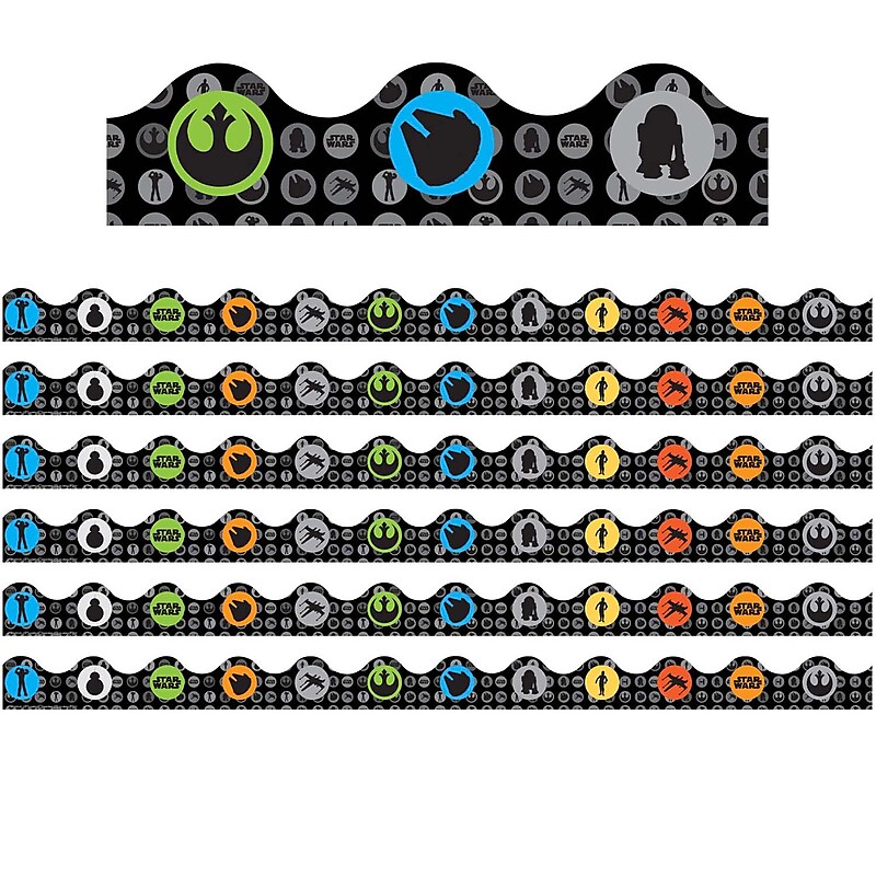 Eureka® Star Wars™ Scalloped Border, 2.25" x 222', Super Troopers (EU-845287-6) image 1