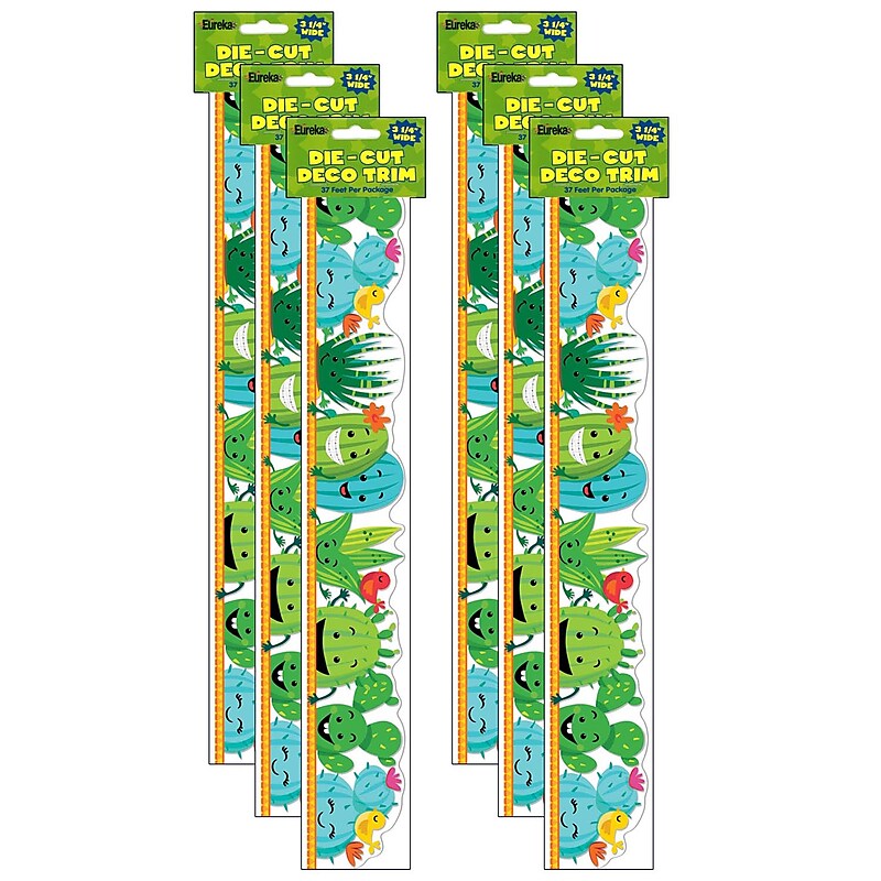 Eureka A Sharp Bunch Line-Up Deco Trim® Extra Wide Die Cut, 37 Feet Per Pack, 6 Packs (EU-845627-6) image 1