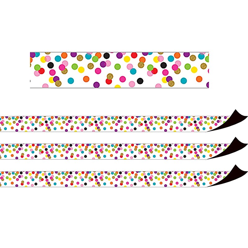 Teacher Created Resources Confetti Magnetic Border, 24 Feet Per Pack, 3 Packs (TCR77149-3) image 1
