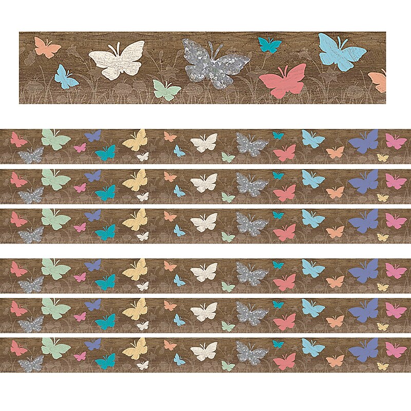Teacher Created Resources Home Sweet Classroom Straight Border, 3" x 210', Spring (TCR8552-6) image 1