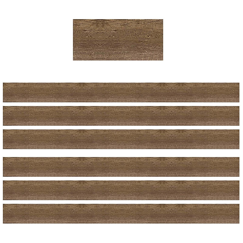 Teacher Created Resources Home Sweet Classroom Straight Border, 3" x 210', Wood Design (TCR8700-6) image 1