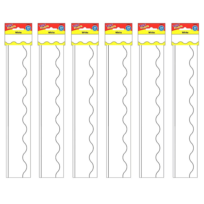 TREND White Terrific Trimmers®, 39 Feet Per Pack, 6 Packs (T-9883-6) image 1