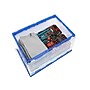 Mount-It! 69 Quart Storage Crate with Hinged Lid, Plastic, Clear/Blue (MI-909)~#|#~sp135999982_sc7