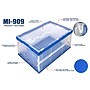 Mount-It! 69 Quart Storage Crate with Hinged Lid, Plastic, Clear/Blue (MI-909)~#|#~sp135999991_sc7