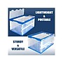 Mount-It! 69 Quart Storage Crate with Hinged Lid, Plastic, Clear/Blue (MI-909)~#|#~sp135999994_sc7