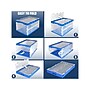Mount-It! 69 Quart Storage Crate with Hinged Lid, Plastic, Clear/Blue (MI-909)~#|#~sp135999995_sc7