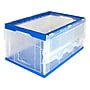 Mount-It! 68.68 Quart Storage Bin with Hinged Lid, Plastic, Clear/Blue, 3/Pack (MI-910)~#|#~sp136000023_sc7