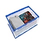 Mount-It! 68.68 Quart Storage Bin with Hinged Lid, Plastic, Clear/Blue, 3/Pack (MI-910)~#|#~sp136000024_sc7