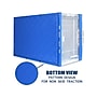 Mount-It! 68.68 Quart Storage Bin with Hinged Lid, Plastic, Clear/Blue, 3/Pack (MI-910)~#|#~sp136000027_sc7