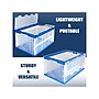 Mount-It! 68.68 Quart Storage Bin with Hinged Lid, Plastic, Clear/Blue, 3/Pack (MI-910)~#|#~sp136000029_sc7