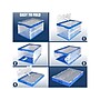 Mount-It! 68.68 Quart Storage Bin with Hinged Lid, Plastic, Clear/Blue, 3/Pack (MI-910)~#|#~sp136000033_sc7