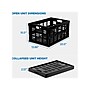 Mount-It! 51.78 Qt. Open Lid Storage Crate, Black (WI-3002)~#|#~sp136000079_sc7