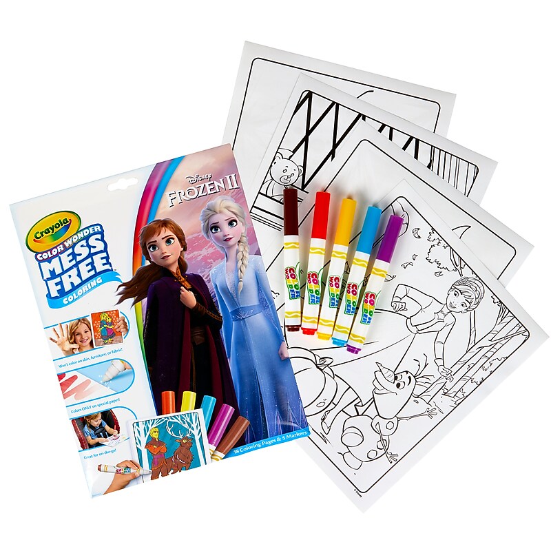 Crayola Color Wonder Mess Free: Coloring Pad & Markers, Frozen 2, Pre-K+ (BIN757002) image 1