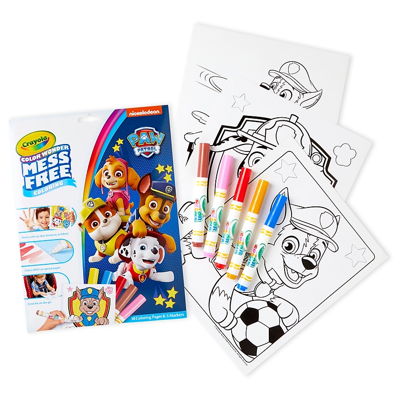 Crayola Color Wonder Mess Free: Coloring Pad & Markers, Paw Patrol, Pre-K+ (BIN757007) image 1