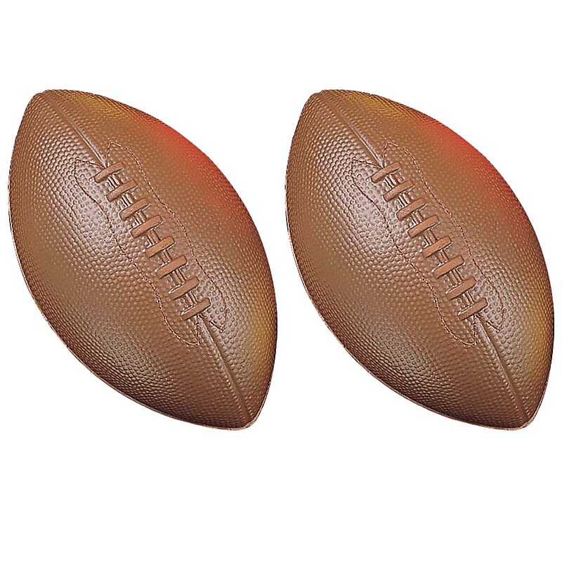 Champion Sports Coated High-Density Foam Football, Brown, Pack of 2 (CHSFFC-2) image 1