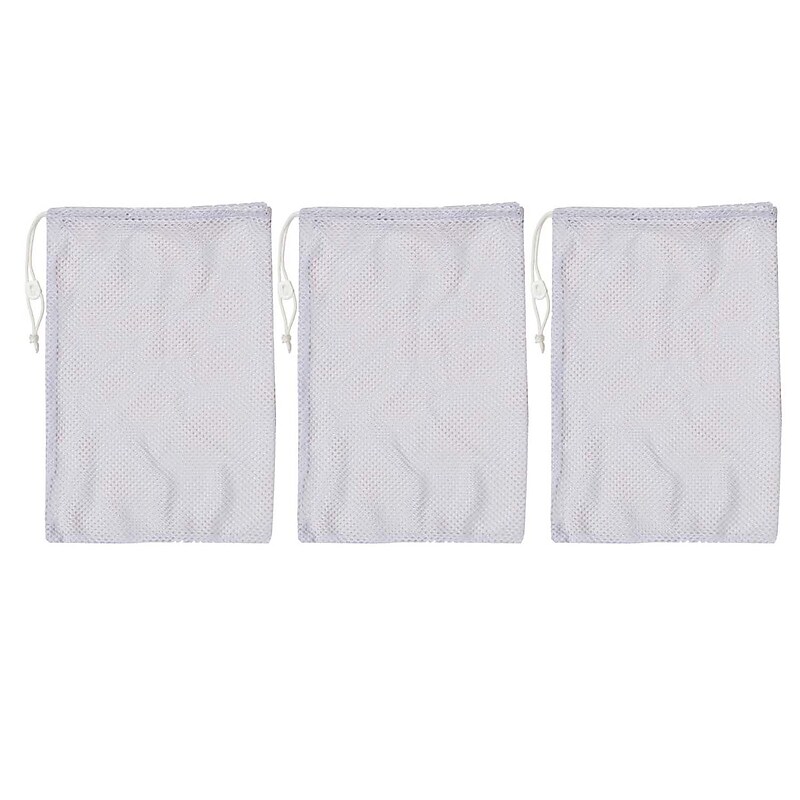 Champion Sports Equipment Bag, Mesh, 24" x 36", White, Pack of 3 (CHSMB20-3) image 1