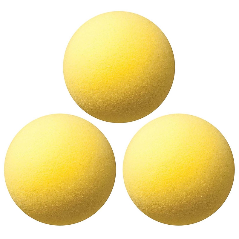 Champion Sports 7" Uncoated Regular Density Foam Ball, Yellow, Pack of 3 (CHSRD7-3) image 1