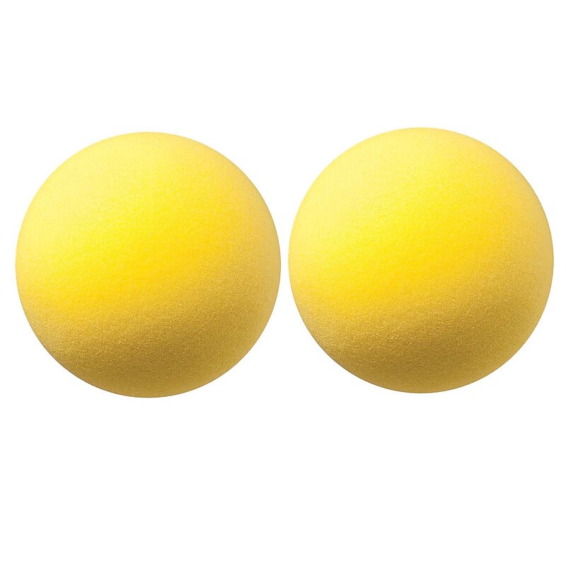 Champion Sports 8-1/2" Uncoated Regular Density Foam Ball, Yellow, Pack of 2 (CHSRD85-2) image 1