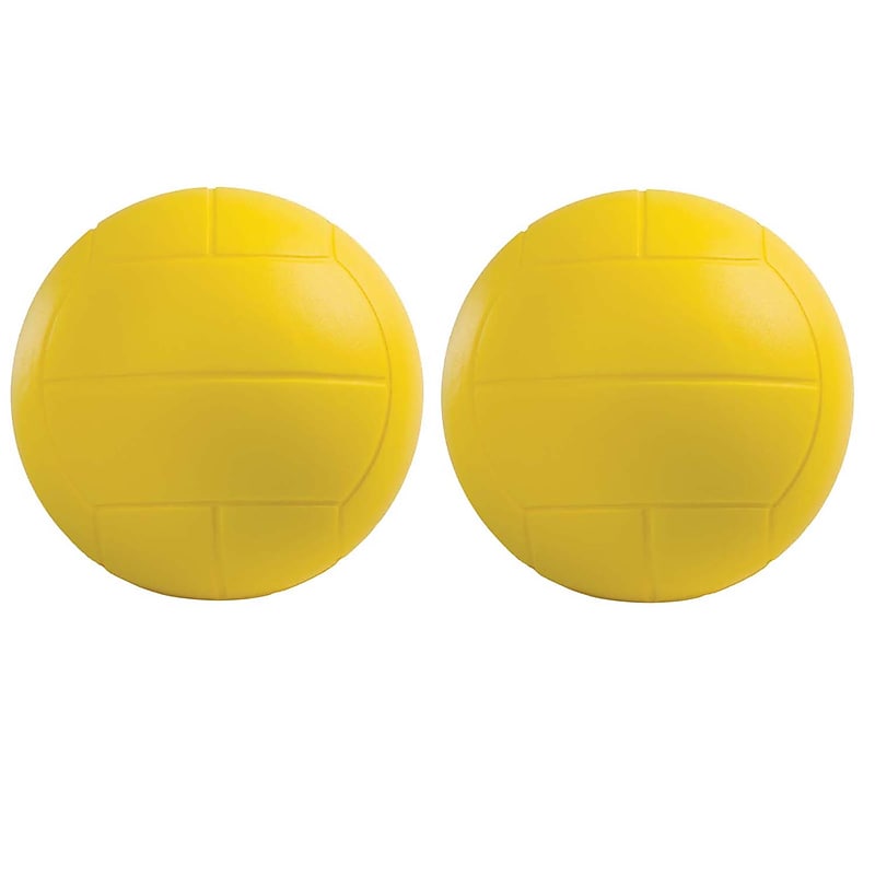 Champion Sports Coated High-Density Foam Volleyball, Yellow, Pack of 2 (CHSVFC-2) image 1