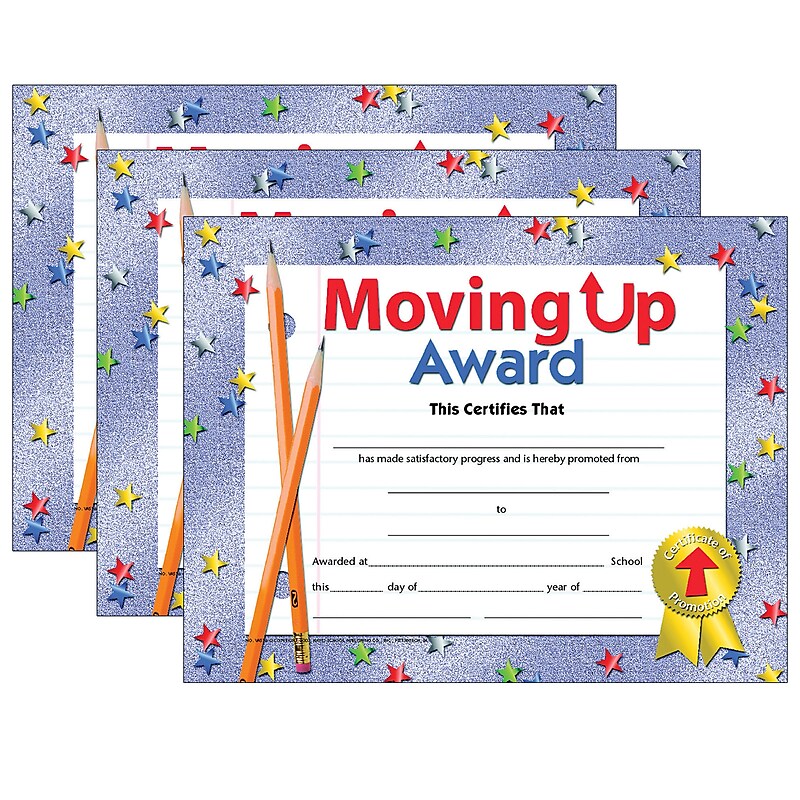 Hayes Publishing Moving Up Award, 30 Per Pack, 3 Packs (H-VA518-3) image 1
