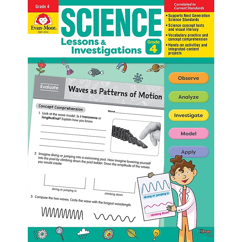 Evan-Moor Educational Publishers Science Lessons and Investigations for Grade 4 image 1