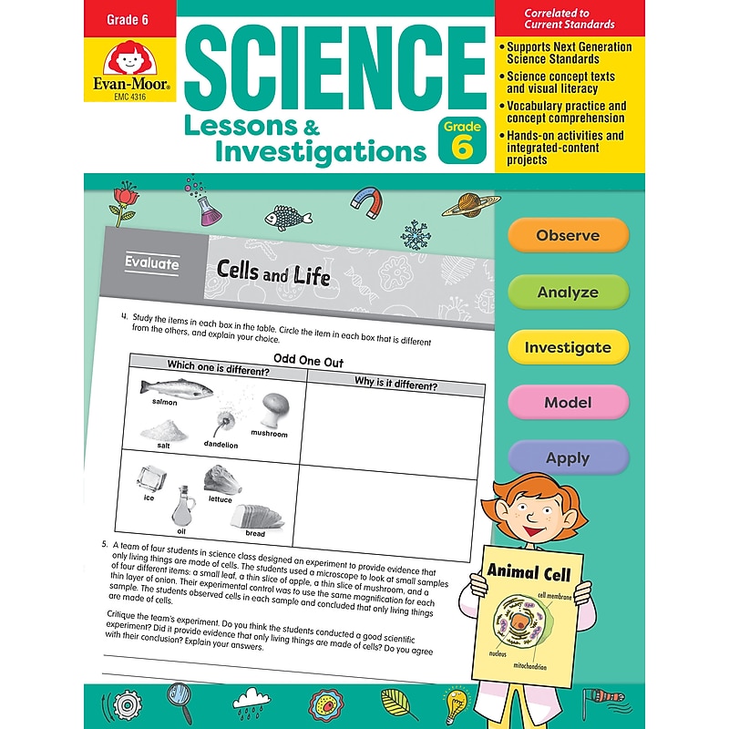 Evan-Moor Educational Publishers Science Lessons and Investigations for Grade 6 image 1