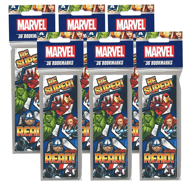 Eureka Marvel Bookmarks, 36 Per Pack, 6 Packs (EU-834021-6) image 1