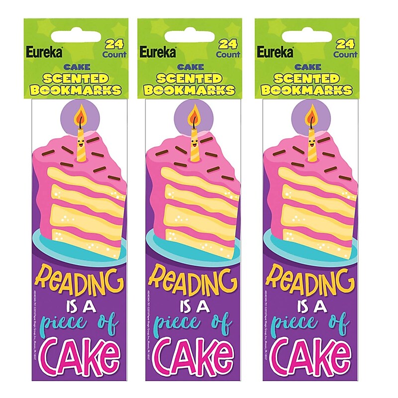 Eureka Cake Scented Bookmarks, 24 Per Pack, 3 Packs (EU-834034-3) image 1