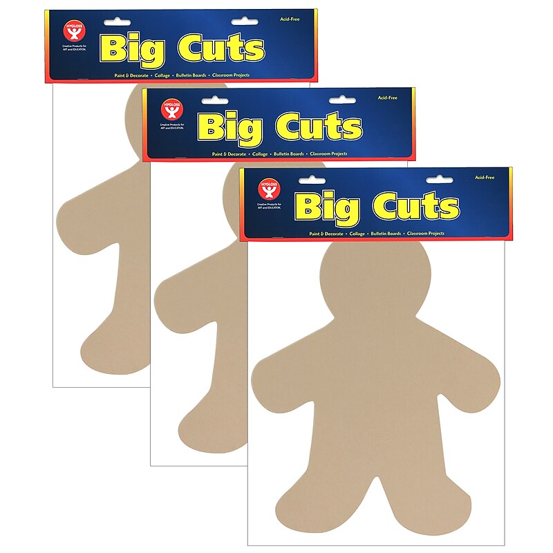 Hygloss People Cut-Out, Multicultural, Pre-K+, 25/Pack, 3 Packs (HYG68253-3) image 1