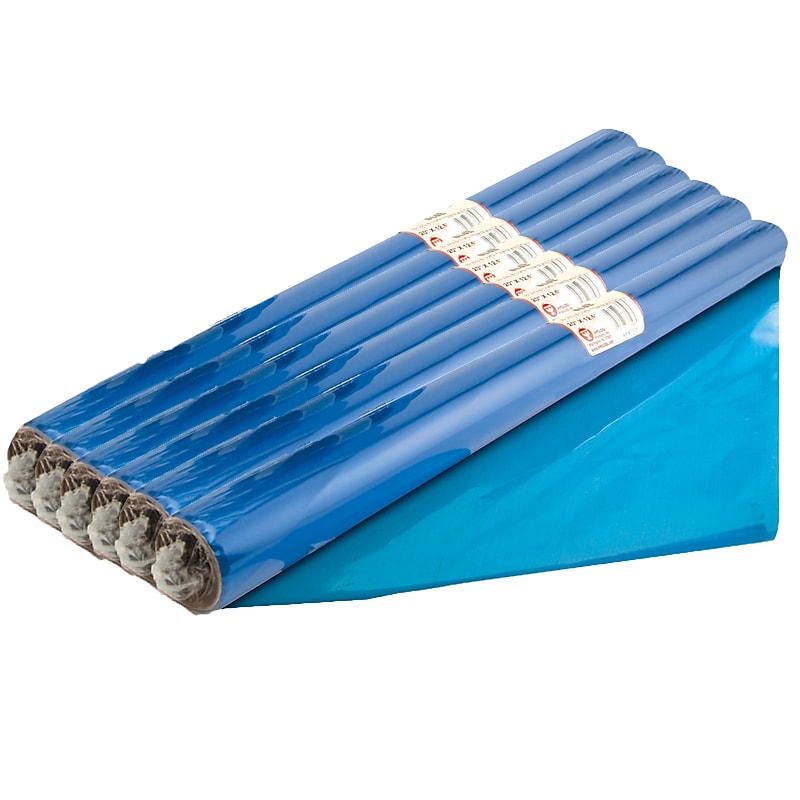 Hygloss Cello-Wrap Roll, Blue, 20" x 12.5', 6 Rolls (HYG71506-6) image 1