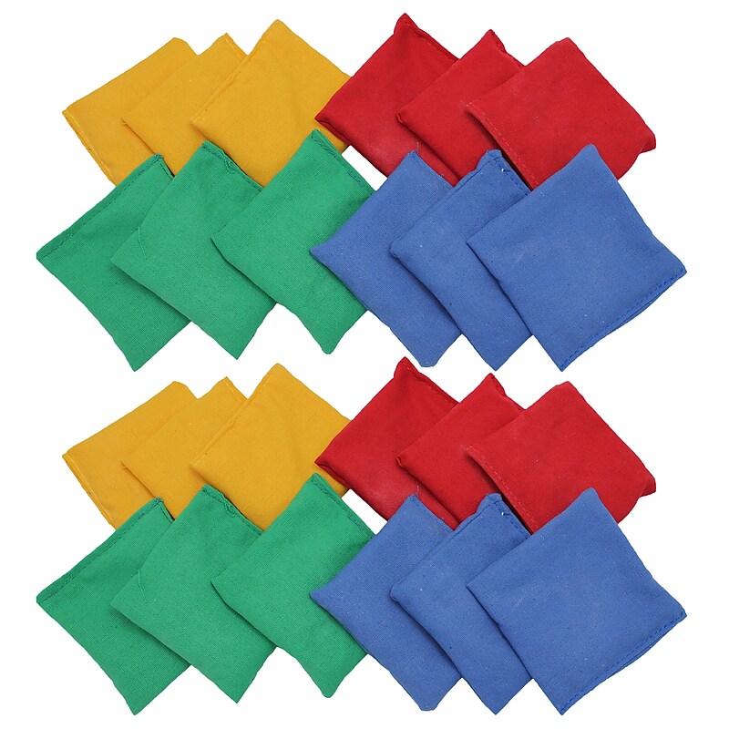 Martin Sports Nylon/Plastic Bean Bags, 3.5" x 3.75", Assorted, 12 Per Pack, 2 Packs (MASBB44-2) image 1