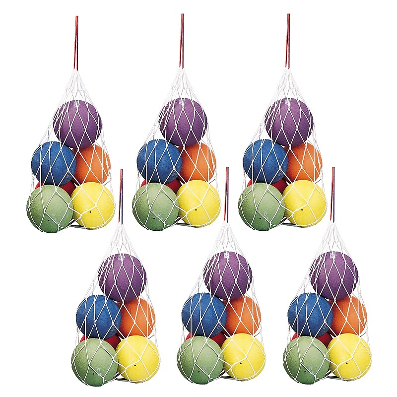 Martin Sports Mesh Sports Ball Bag with Drawstring, 24" x 36", Pack of 6 (MASBCN1-6) image 1