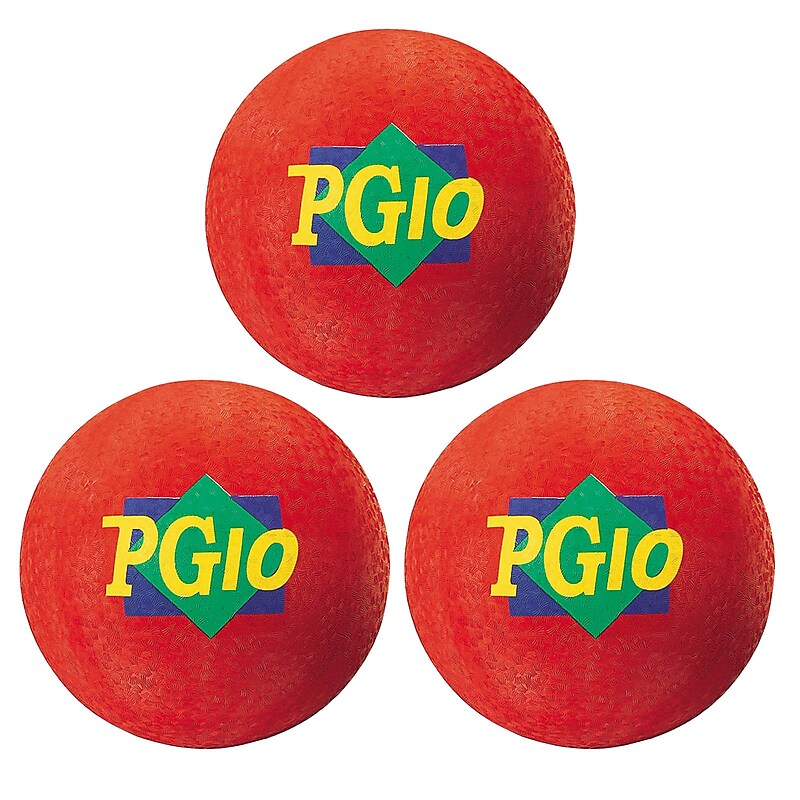 Martin Sports Playground Ball, 10-Inch, Red, Pack of 3 (MASPG10R-3) image 1