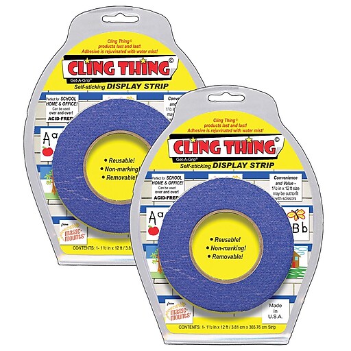 Magic Mounts Cling Thing Adhesive/Felt Display Strip, 11/2" x 12