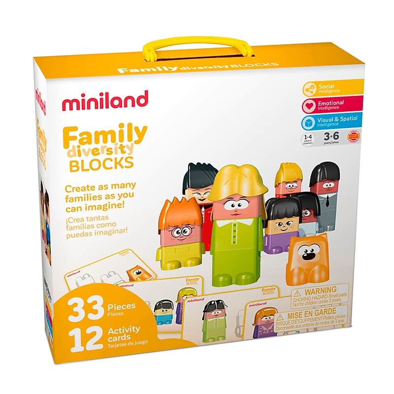 Miniland Educational Family Diversity Blocks, 45/Set (MLE32365) image 1