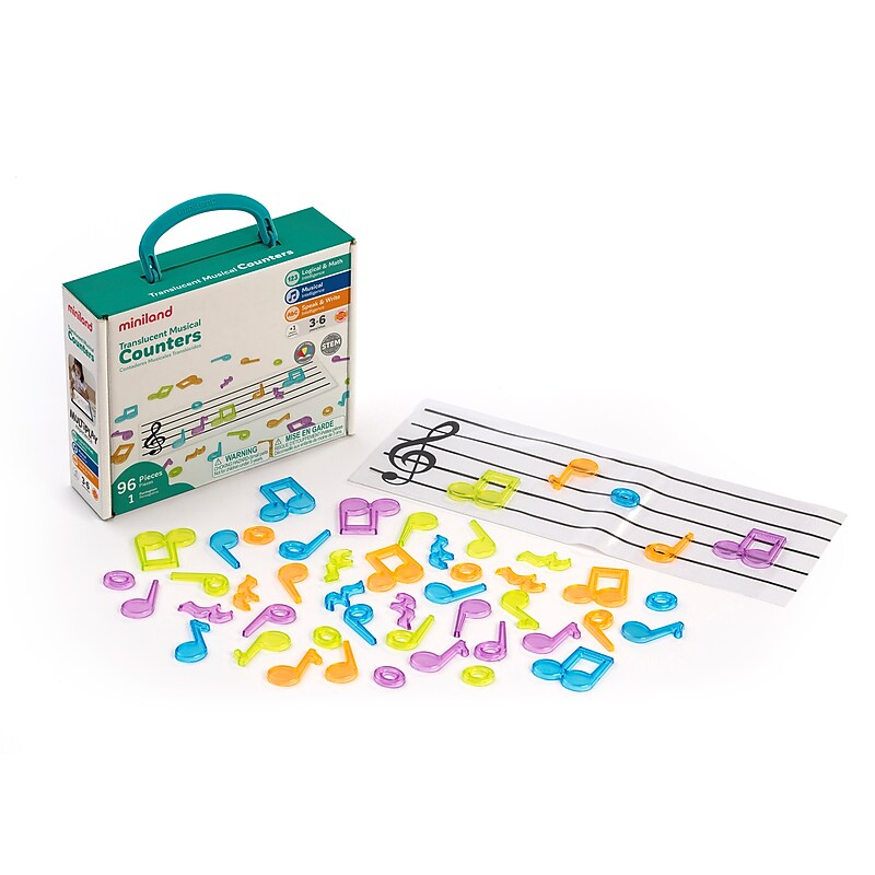 MINILAND Translucent Musical Counters, 97 Pieces/Pack (MLE97901) image 1