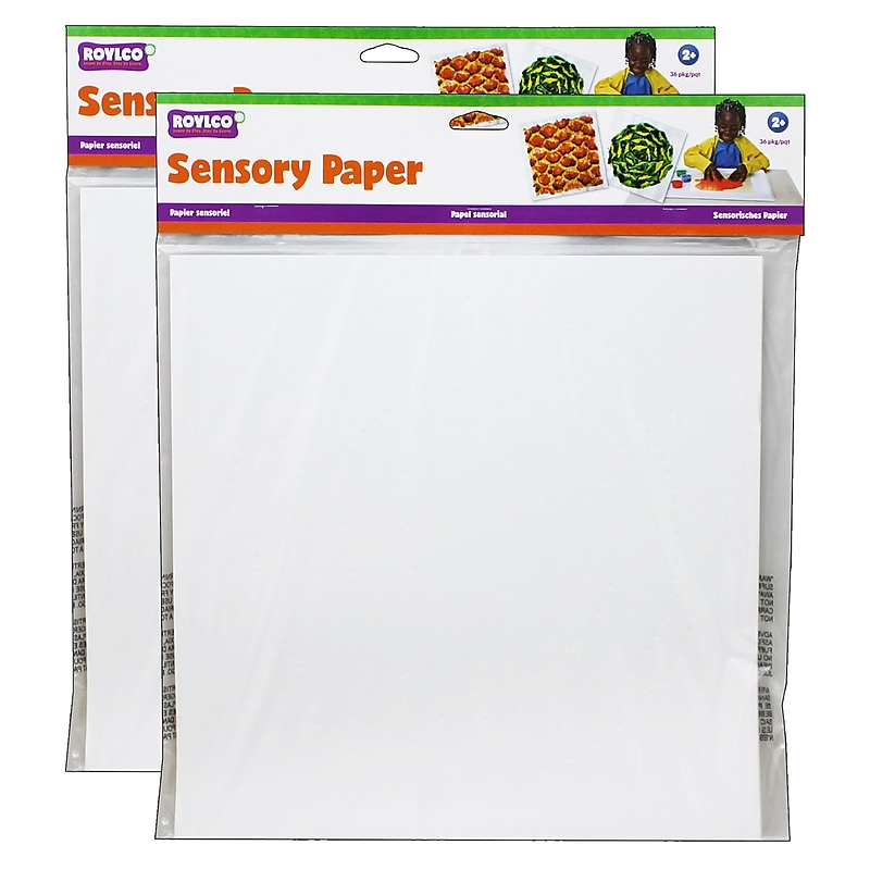 Roylco Sensory Paper, 6 Designs, 36 Sheets/Pack, 2 Packs (R-15413-2) image 1