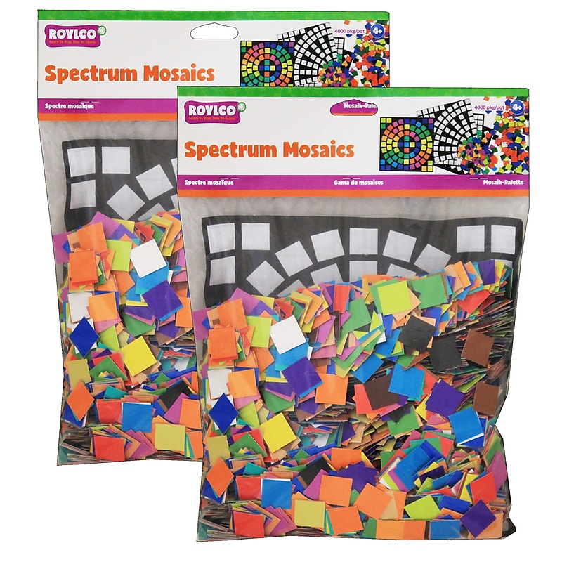 Roylco Spectrum Mosaics, Pre-K+, 4000 Per Pack, 2 Packs (R-15639-2) image 1