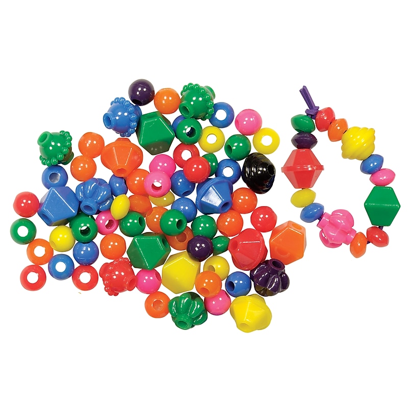 Roylco Brilliant Beads, 100/Pack, 3 Packs (R-2170-3) image 1