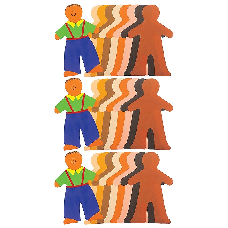 Roylco Paper Doll Pad, 8 Skin Tones, Pre-K+, 40 Sheets Per Pad, 3 Pads (R-51448-3) image 1