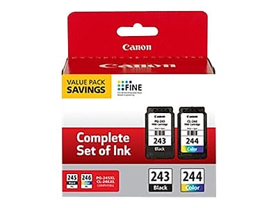 Canon Value Pack PG 243/CL-244 Black/Tri-Color Standard Yield Ink Cartridge (1287C006) Sansujyuku sansujyuku.com