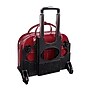McKlein Roseville Leather Briefcase, Laptop Compatible, Rolling, TSA Checkpoint Friendly, Red (96646)~#|#~sp136103157_sc7