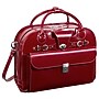 McKlein Roseville Leather Briefcase, Laptop Compatible, Rolling, TSA Checkpoint Friendly, Red (96646)~#|#~sp136103337_sc7
