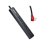Monster 4-Outlet 2-USB Port Surge Protector, 6', Black/Red (2MNAC0947B0L2)~#|#~sp136112853_sc7