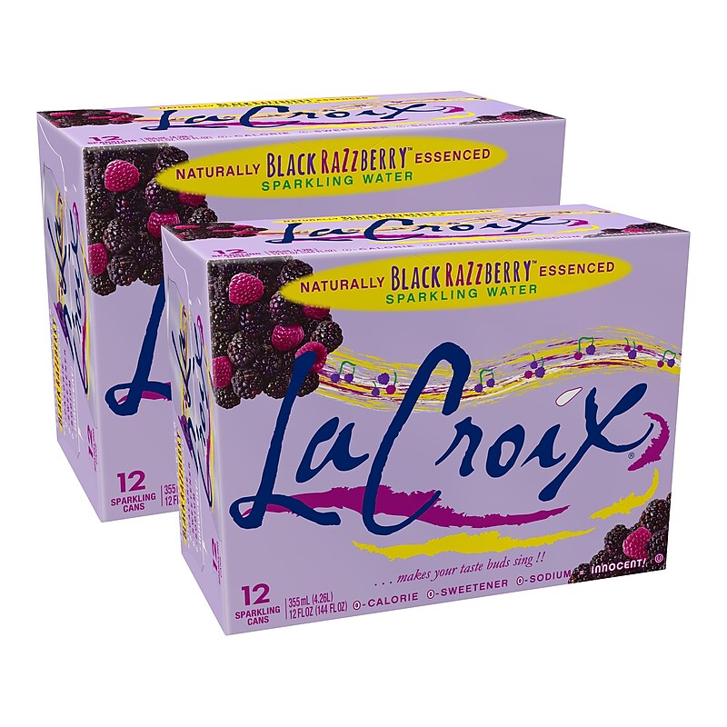 Lacroix Black RazZberry Sparkling Seltzer Water, 12 oz., 12/Carton (15021760) image 1