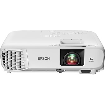 Epson 880X 3LCD 1080p Smart Portable Projector Bundle, White (V11H979X20)