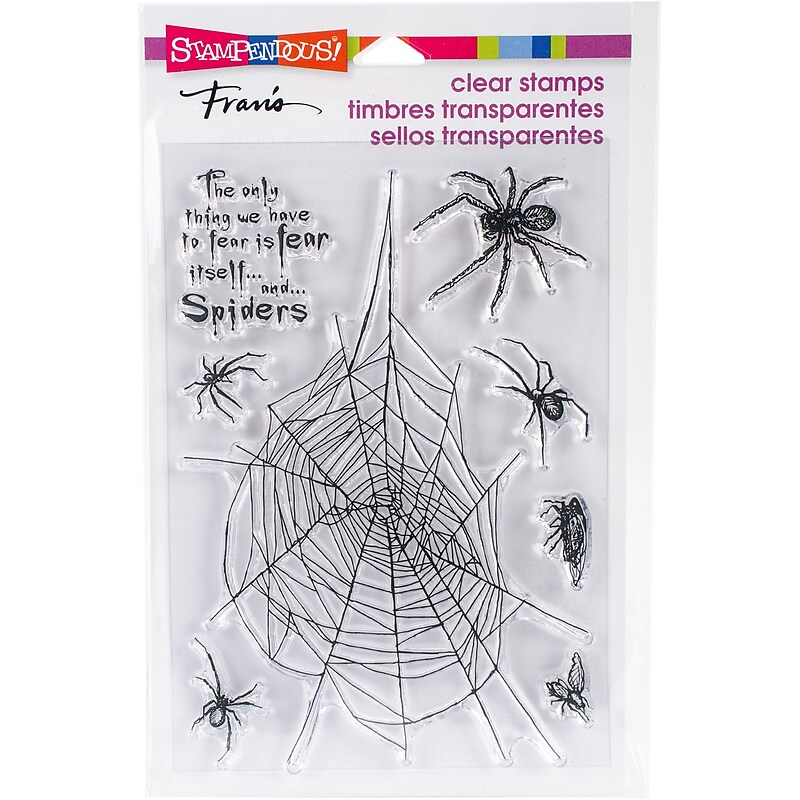 Stampendous Spider Fear Perfectly Clear Stamps 7.25"X4.625" (SSC1263) image 1