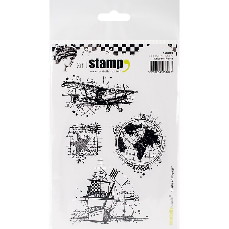 Carabelle Studio To Travel Cling Stamp A6, Clear (SA60289) image 1