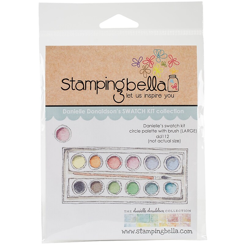 Stamping Bella Circle Palette W/Large Brush Danielle's Rubber Stamps (DD112) image 1