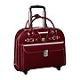 McKlein Edgebrook L Series Leather Briefcase, Laptop Compatible, Rolling, Red (96316)~#|#~sp136408584_sc7
